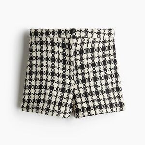 H&M Jacquard Weave Houndstooth Tweed Mini Short